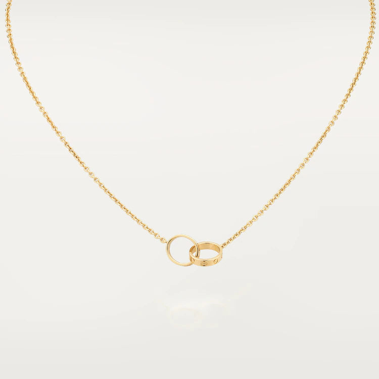 [Eterna Jewels]LOVE NECKLACE DOUBLE RING GOLD