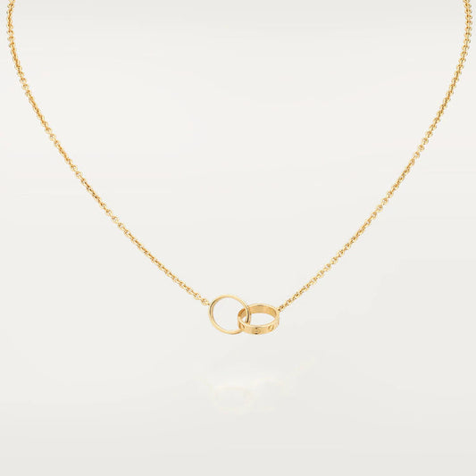 [Eterna Jewels]LOVE NECKLACE DOUBLE RING GOLD
