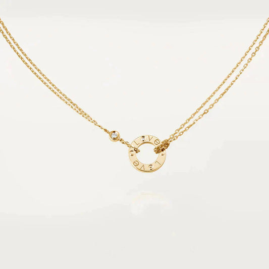 [Eterna Jewels]LOVE NECKLACE 16MM 2 DIAMONDS