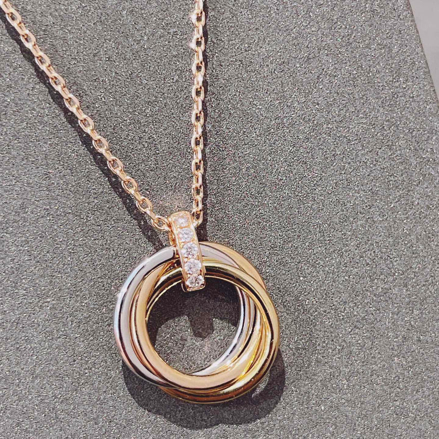 [Eterna Jewels]TRINITY NECKLACE GOLD  DIAMONDS