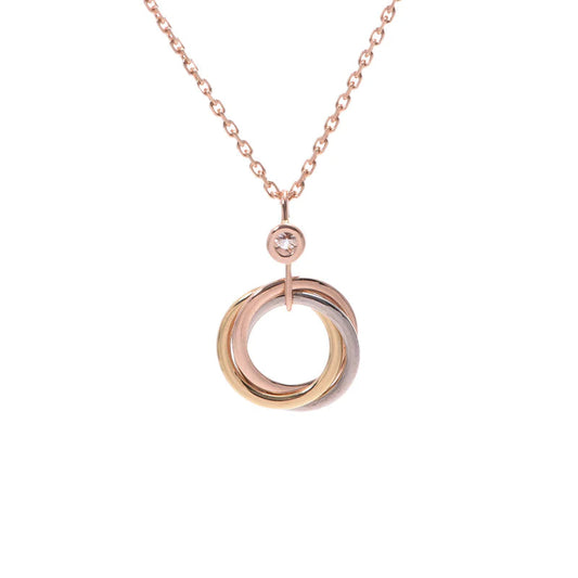 [Eterna Jewels]TRINITY SILVER GOLD PINK GOLD NECKLACE