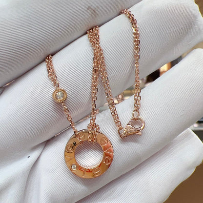 [Eterna Jewels]LOVE NECKLACE 16MM 2 DIAMONDS
