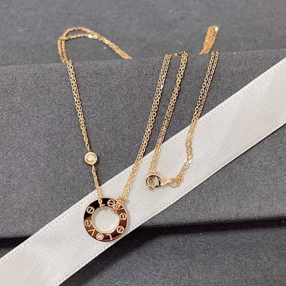 [Eterna Jewels]LOVE NECKLACE 16MM 2 DIAMONDS