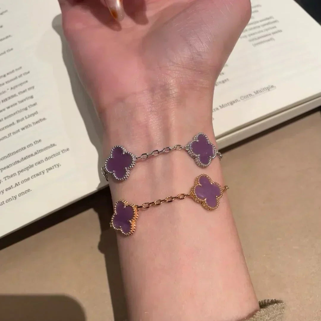 [Eterna Jewels] CLOVER 5 MOTIF VIOLET BRACELET COLLECTION
