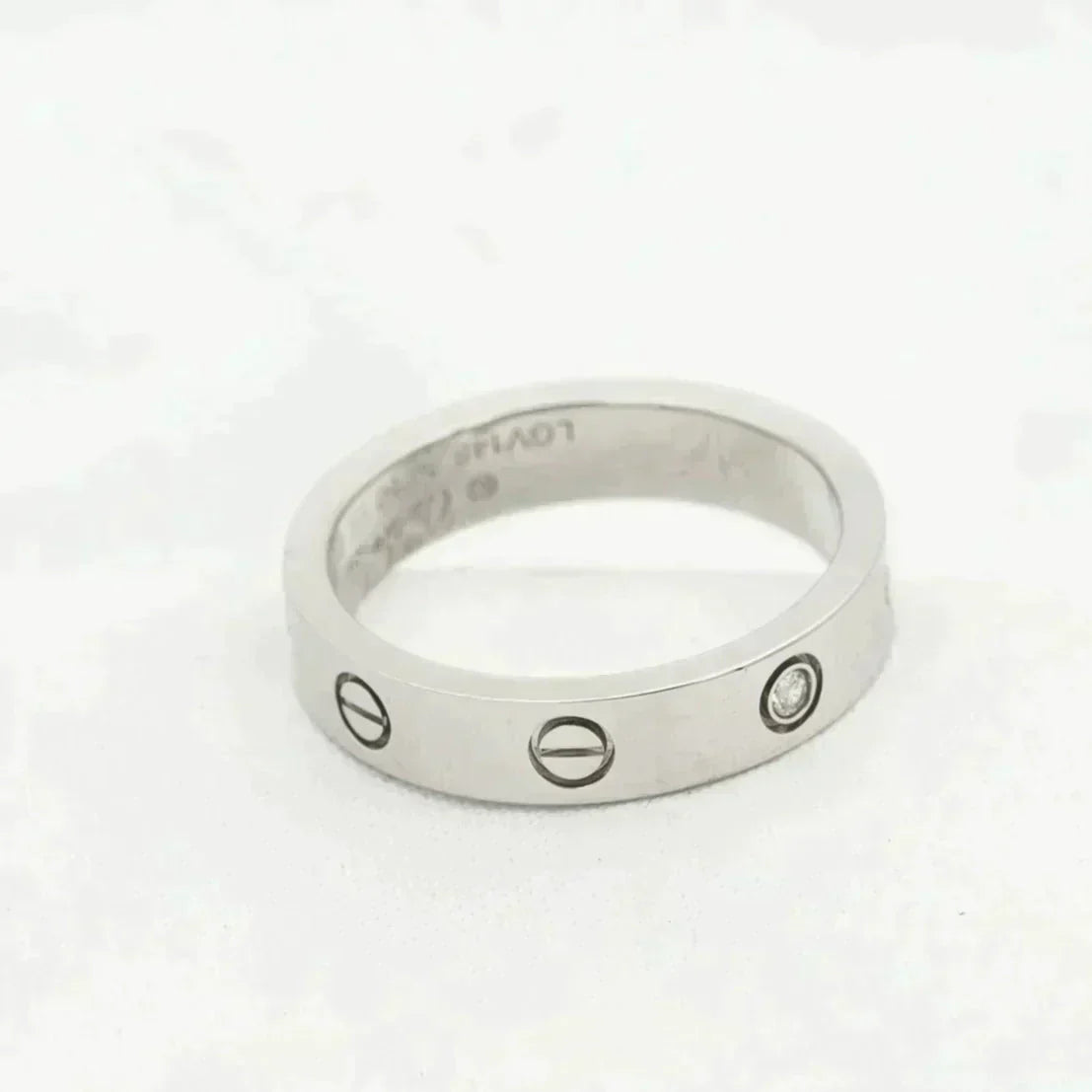 [Eterna Jewels]LOVE RING 4MM 1 DIAMOND SILVER
