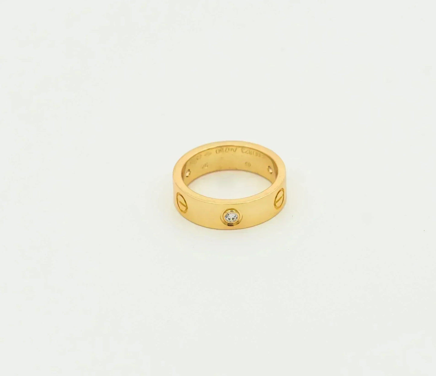[Eterna Jewels]LOVE RING 5.5MM 3 DIAMONDS GOLD