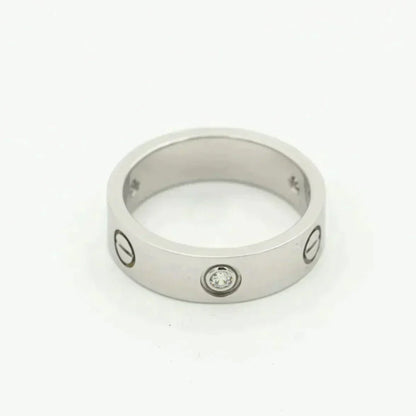 [Eterna Jewels]LOVE RING 5.5MM 3 DIAMONDS SILVER