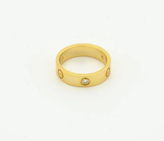 [Eterna Jewels]LOVE RING 4MM 1 DIAMOND GOLD