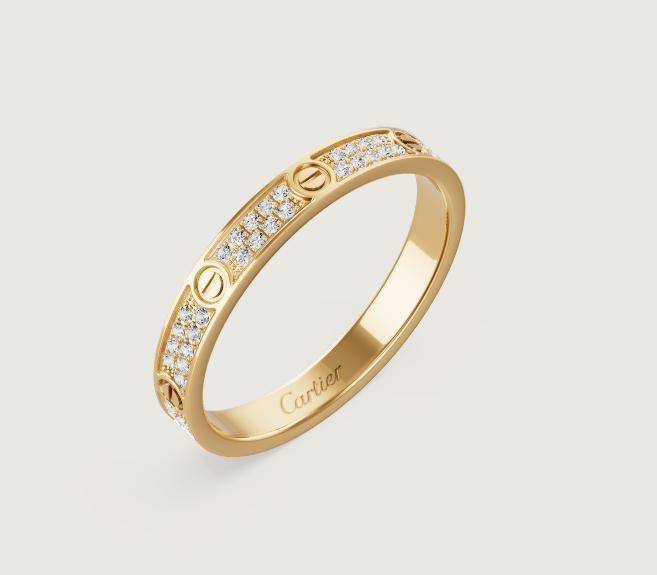 [Eterna Jewels]LOVE RING 2.6mm-wide full-diamond ring Gold