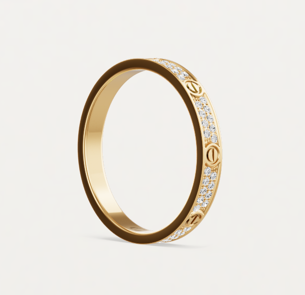[Eterna Jewels]LOVE RING 2.6mm-wide full-diamond ring Gold