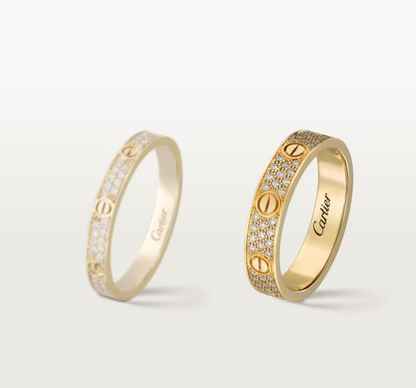 [Eterna Jewels]LOVE RING 4mm-wide full-diamond ring GOLD
