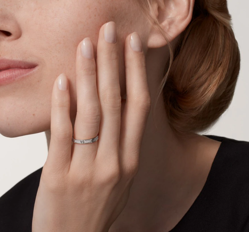 [Eterna Jewels]LOVE RING 2.6mm-wide full-diamond ring silver