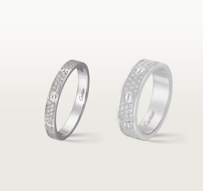 [Eterna Jewels]LOVE RING 2.6mm-wide full-diamond ring silver