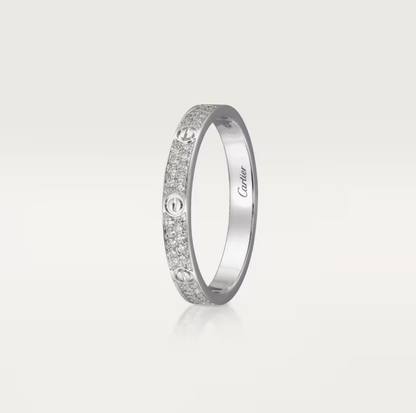 [Eterna Jewels]LOVE RING 2.6mm-wide full-diamond ring silver