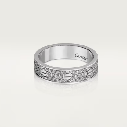 [Eterna Jewels]LOVE RING 4mm-wide full-diamond ring silver