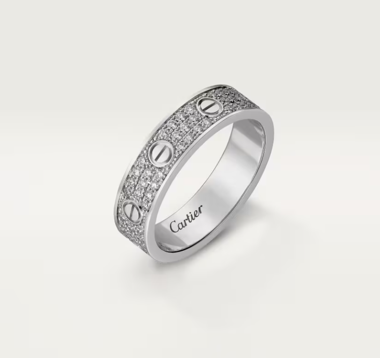 [Eterna Jewels]LOVE RING 4mm-wide full-diamond ring silver