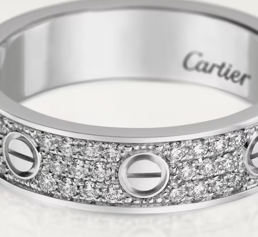 [Eterna Jewels]LOVE RING 4mm-wide full-diamond ring silver