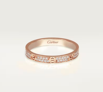 [Eterna Jewels]LOVE RING 2.6mm-wide full-diamond ring Rose Gold