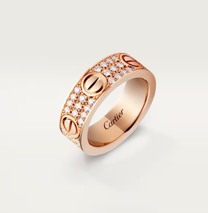 [Eterna Jewels]LOVE RING 6.5mm-wide full-diamond ring Rose Gold