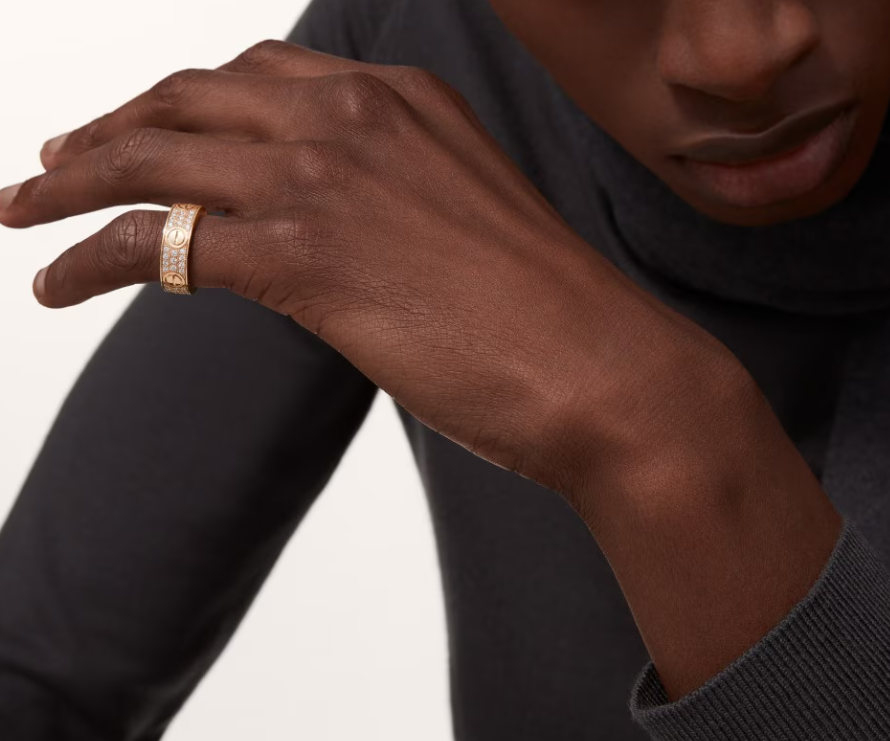 [Eterna Jewels]LOVE RING 6.5mm-wide full-diamond ring Rose Gold