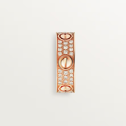 [Eterna Jewels]LOVE RING 6.5mm-wide full-diamond ring Rose Gold
