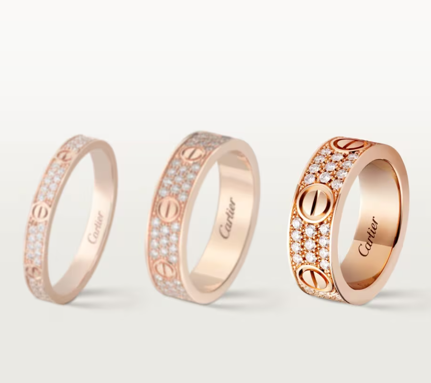 [Eterna Jewels]LOVE RING 6.5mm-wide full-diamond ring Rose Gold