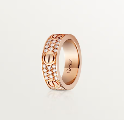 [Eterna Jewels]LOVE RING 6.5mm-wide full-diamond ring Rose Gold