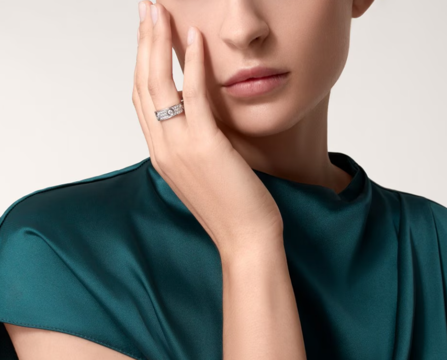 [Eterna Jewels]LOVE RING 6.5MM Full Diamond, 6 Major Diamonds Silver
