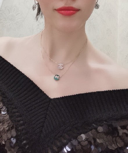 [Eterna Jewels]JEUX DE PINK GOLD DIAMOND NECKLACE