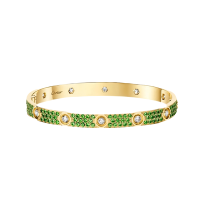 [Eterna Jewels]2026 PAVE GEMSTONE LOVE BRACELET 6.1MM 10 DIAMONDS