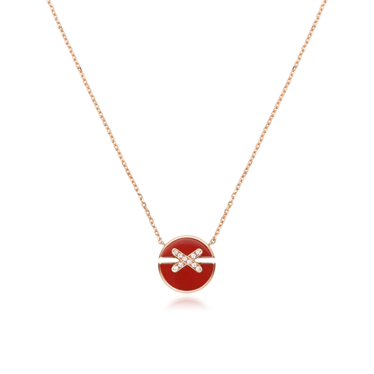 [Eterna Jewels]JEUX DE ROSE GOLD DIAMOND NECKLACE