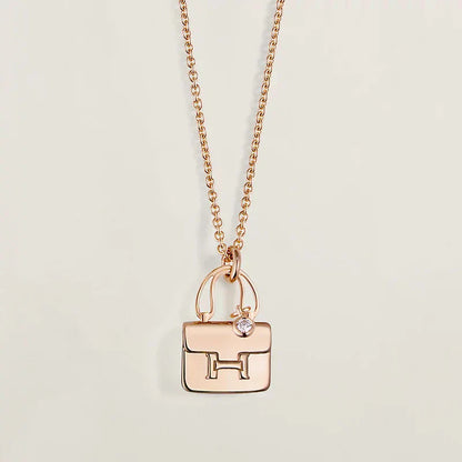 [Eterna Jewels]AMULETTE PEDANT ROSE GOLD NECKLACE