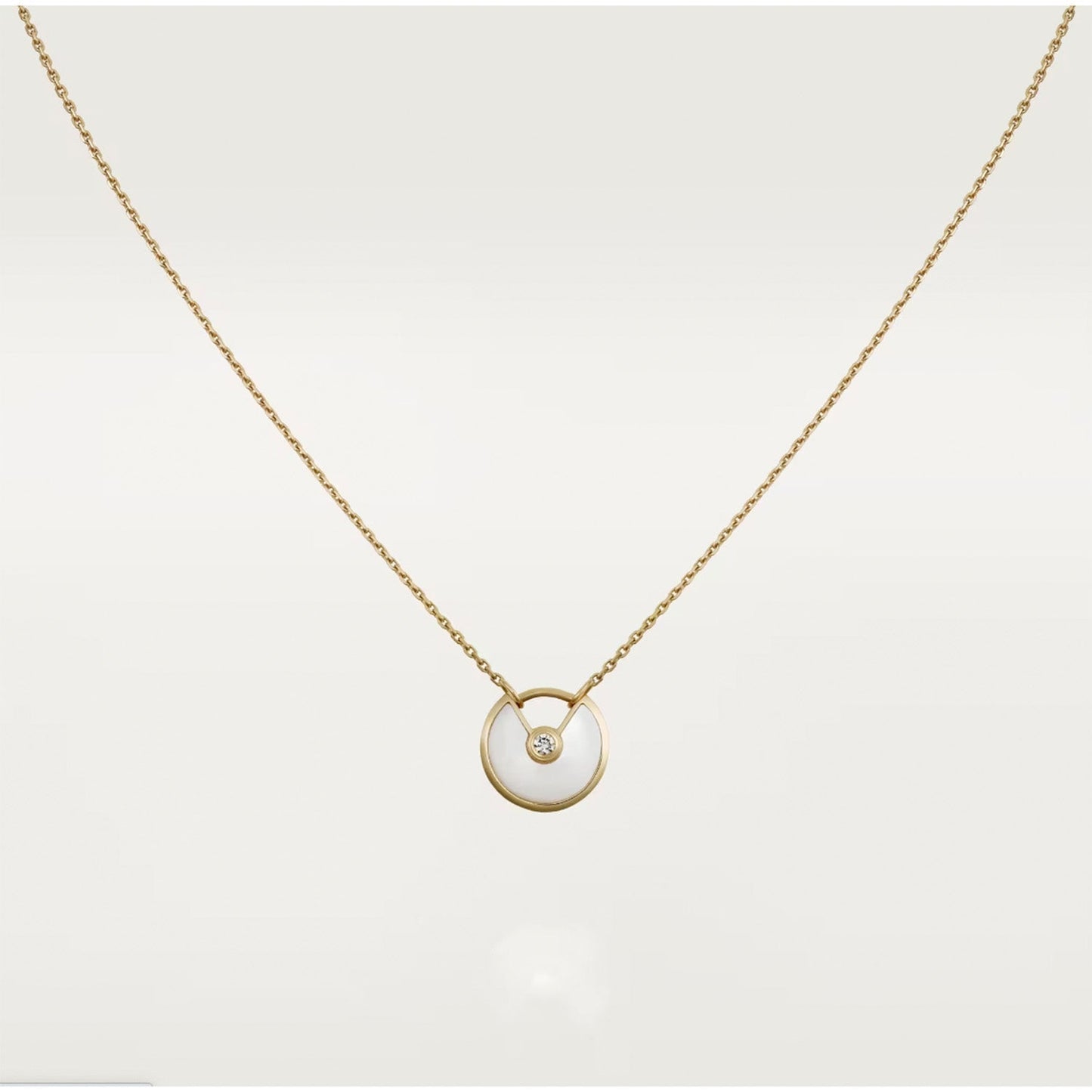[Eterna Jewels]AMULETTE ROSE GOLD MOP NECKLACE