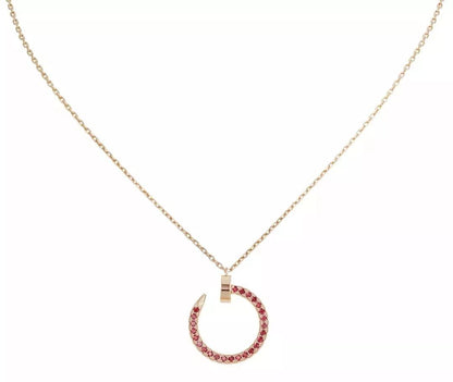 [Eterna Jewels]JUSTE NECKLACE GOLD RED DIAMONDS