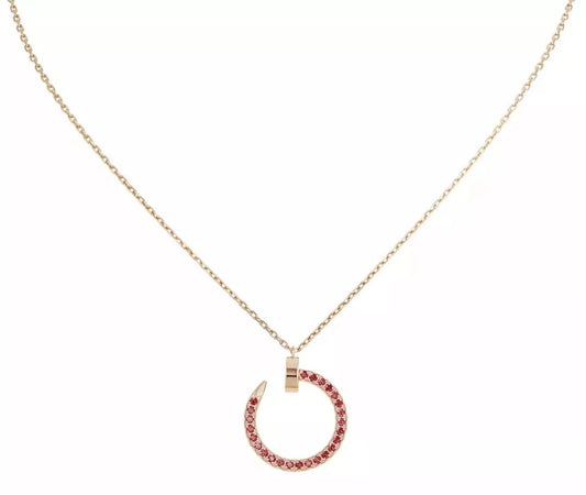 [Eterna Jewels]JUSTE NECKLACE GOLD RED DIAMONDS