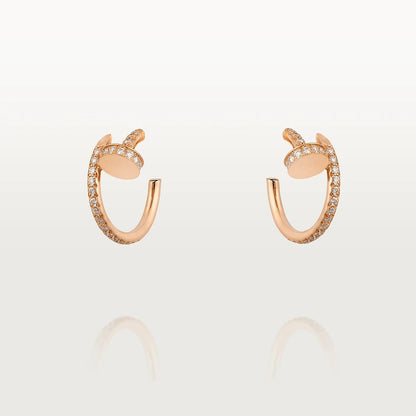 [Eterna Jewels]JUSTE EARRINGS 12.75MM PINK GOLD DIAMOND
