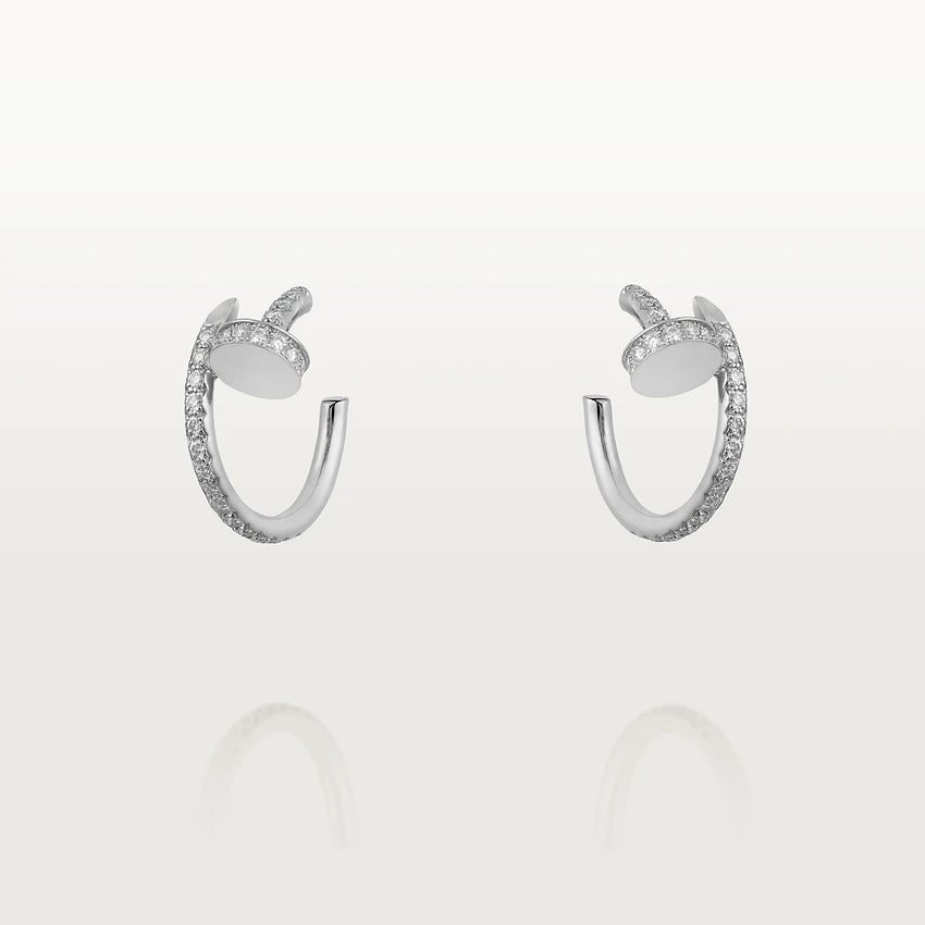 [Eterna Jewels]JUSTE EARRINGS 12.75MM SILVER DIAMOND