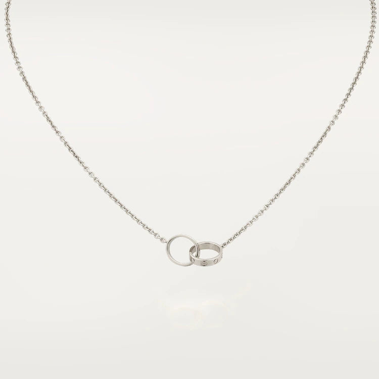 [Eterna Jewels]LOVE NECKLACE PINK GOLD AND SILVER