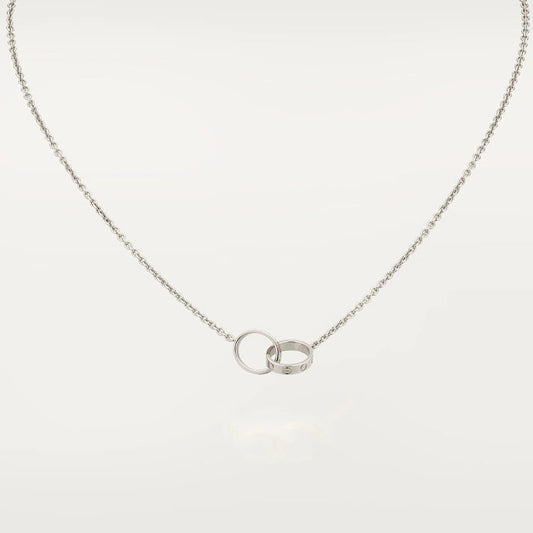 [Eterna Jewels]LOVE NECKLACE PINK GOLD AND SILVER