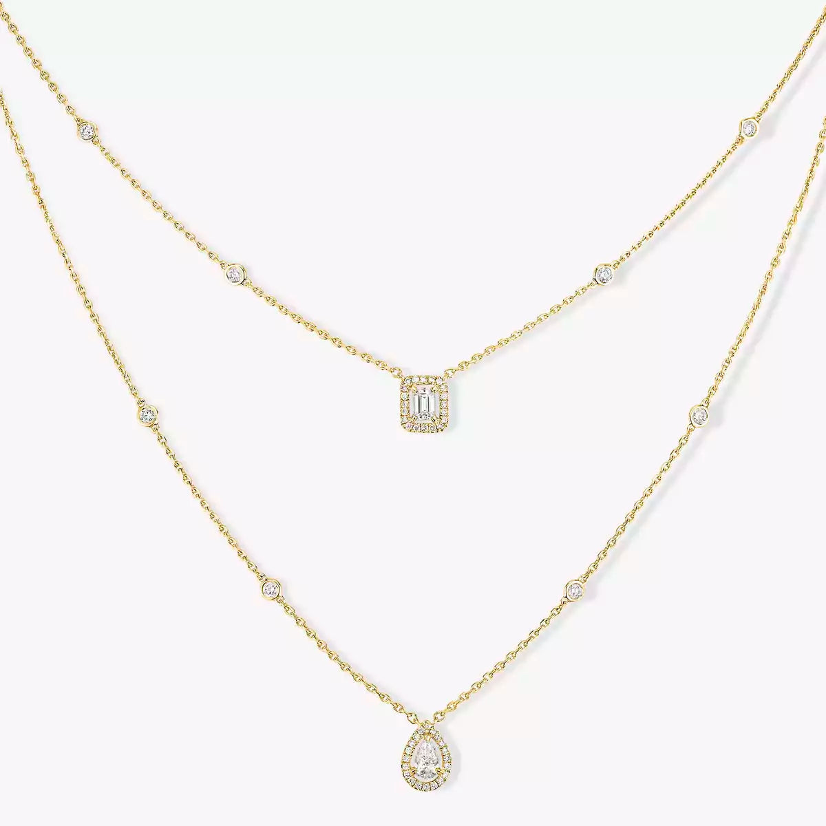 [Eterna Jewels]Diamond Necklace My Twin 2 Rows