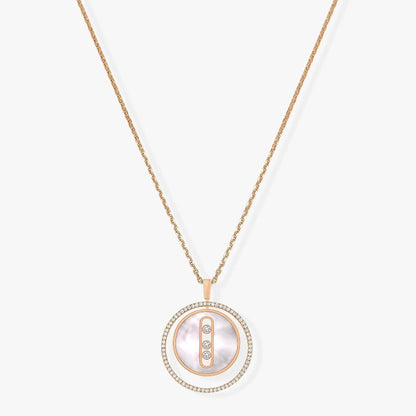 [Eterna Jewels]LUCKY MOVE MM NACRE BLANCHE DIAMOND NECKLACE
