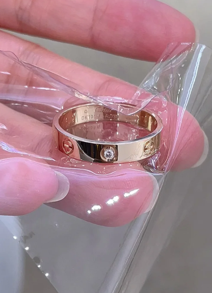 [Eterna Jewels]LOVE RING 4MM 1 DIAMOND