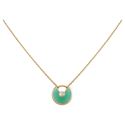 [Eterna Jewels]AMULETTE GOLD MALACHITE NECKLACE