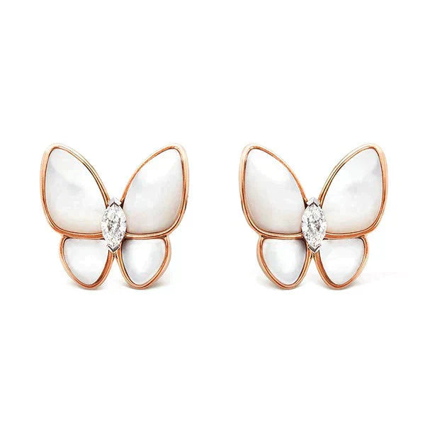 [Eterna Jewels]BUTTERFLY MOP DIAMOND EARRINGS