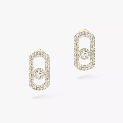 [Eterna Jewels]So Move Pave_-Set Diamond Earrings in Silver