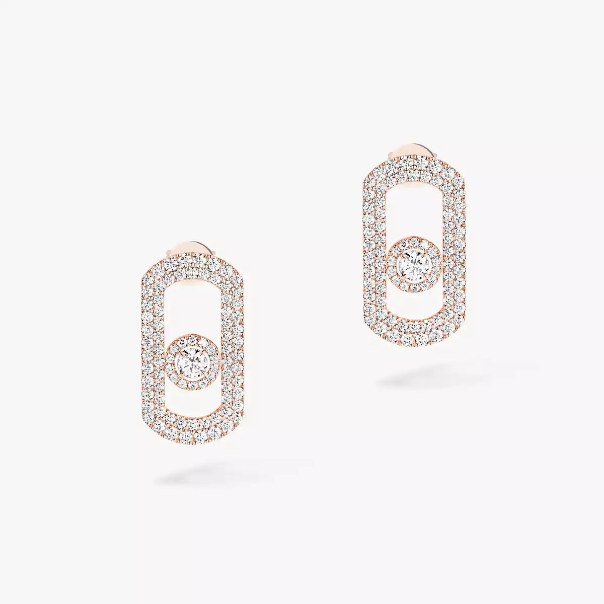 [Eterna Jewels]So Move Pave_-Set Diamond Earrings in Silver