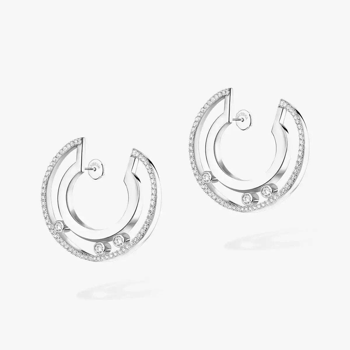 [Eterna Jewels]Move Romane Small Diamond Hoop Earrings