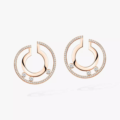 [Eterna Jewels]Move Romane Small Diamond Hoop Earrings