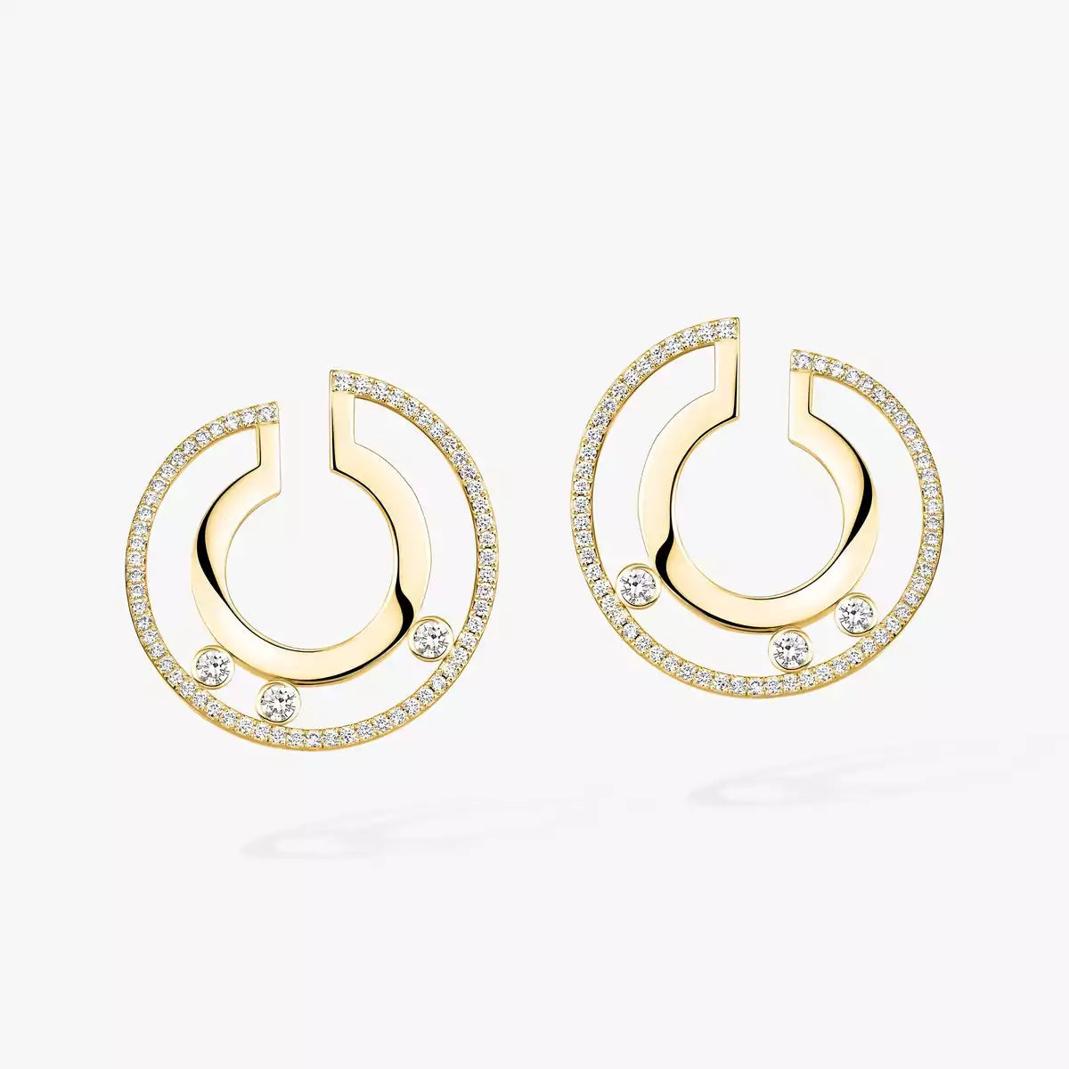 [Eterna Jewels]Move Romane Small Diamond Hoop Earrings