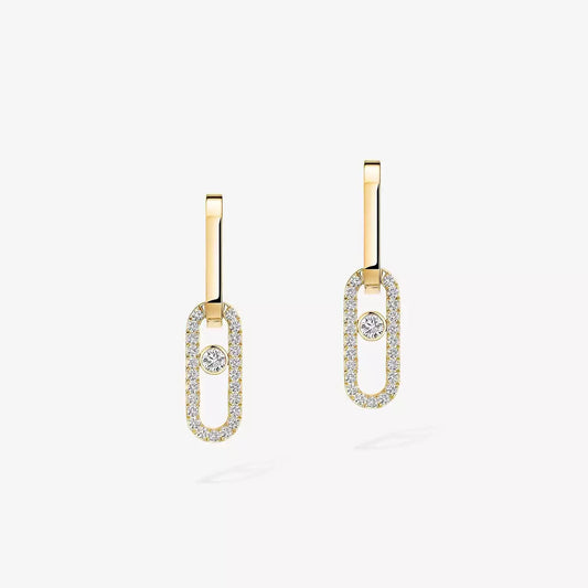 [Eterna Jewels]Move Link Diamond Earrings
